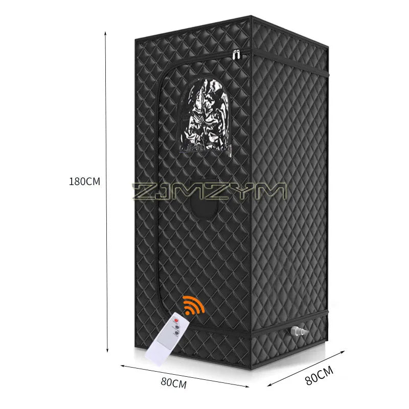 Portable Steam Sauna Indoor Home SPA Full Body Personal Sauna Tent with Folding Chair Temperature Time Remote Control