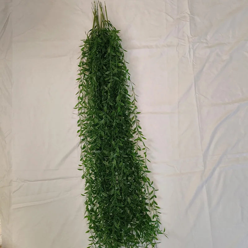 10pcs Extra-Long Deluxe Willow Vine Elegant Artificial Greenery, Faux Evergreen Hanging Vine with Dense for Spring Living Room